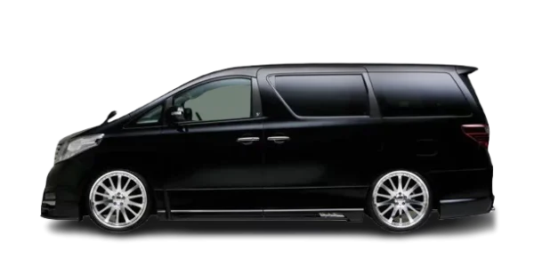 RideMate UK Executive Airport Transfer Vehicle Black luxury minivan for RideMate UK airport transfer.